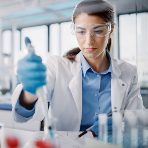 woman in lab