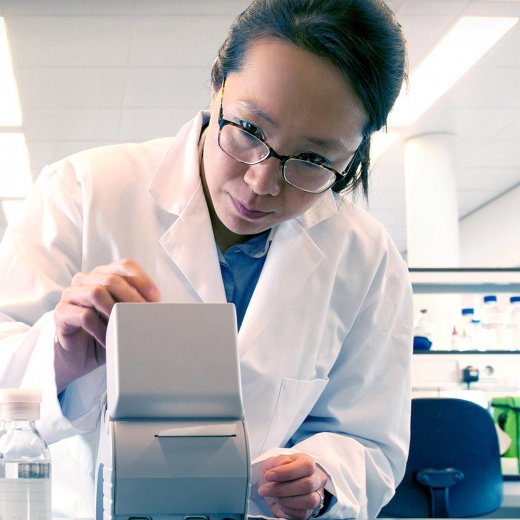 woman in lab